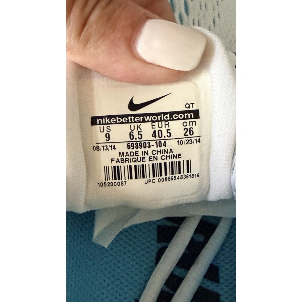 Nike Air Max 2015 White Clearwater Women's Size 9 Running Shoes 698903-104 Blue - Picture 5 of 10